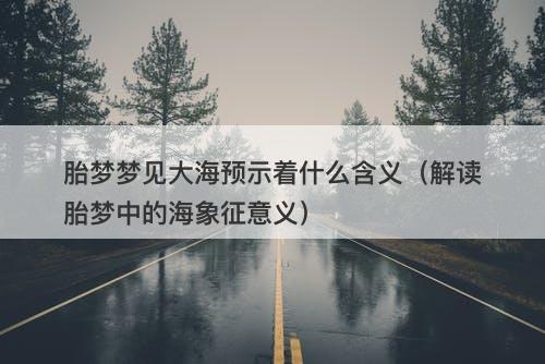 胎梦梦见大海预示着什么含义（解读胎梦中的海象征意义）