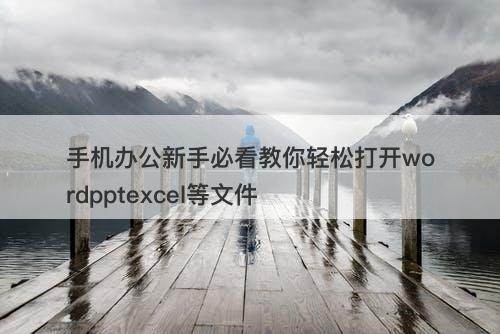 手机办公新手必看教你轻松打开wordpptexcel等文件