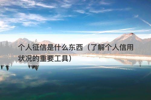 个人征信是什么东西（了解个人信用状况的重要工具）
