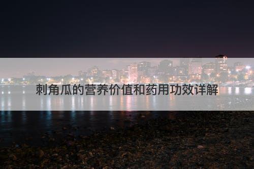 刺角瓜的营养价值和药用功效详解