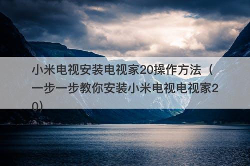 小米电视安装电视家20操作方法（一步一步教你安装小米电视电视家20）