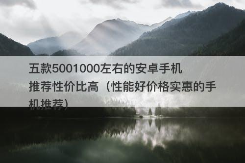 五款5001000左右的安卓手机推荐性价比高（性能好价格实惠的手机推荐）