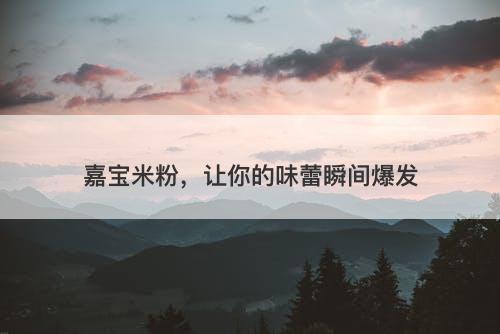 嘉宝米粉，让你的味蕾瞬间爆发