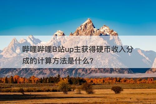 哔哩哔哩B站up主获得硬币收入分成的计算方法是什么？