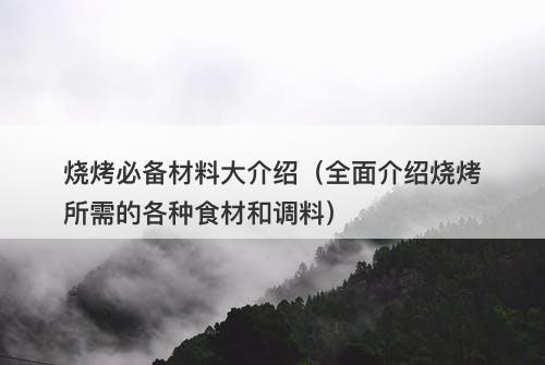 烧烤必备材料大介绍（全面介绍烧烤所需的各种食材和调料）