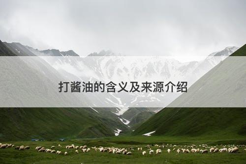 打酱油的含义及来源介绍
