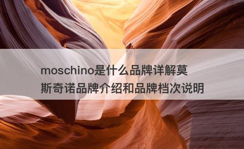moschino是什么品牌详解莫斯奇诺品牌介绍和品牌档次说明