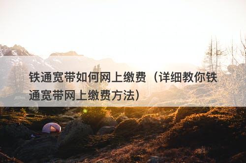 铁通宽带如何网上缴费（详细教你铁通宽带网上缴费方法）