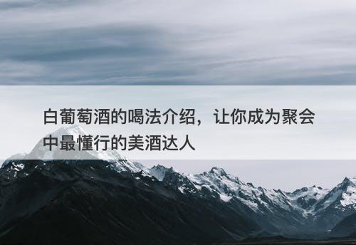 白葡萄酒的喝法介绍，让你成为聚会中最懂行的美酒达人