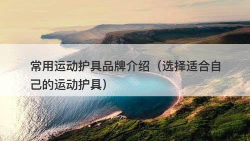 常用运动护具品牌介绍（选择适合自己的运动护具）