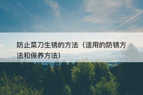 防止菜刀生锈的方法（适用的防锈方法和保养方法）