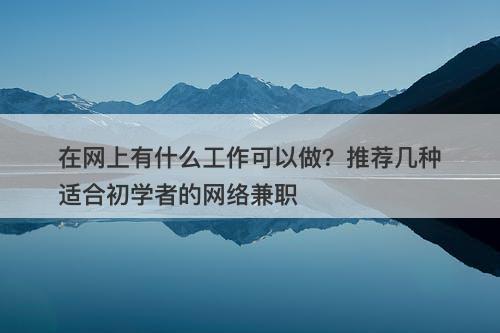 在网上有什么工作可以做？推荐几种适合初学者的网络兼职