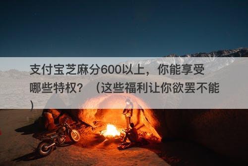 支付宝芝麻分600以上，你能享受哪些特权？（这些福利让你欲罢不能）