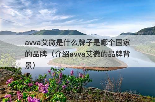 avva艾微是什么牌子是哪个国家的品牌（介绍avva艾微的品牌背景）