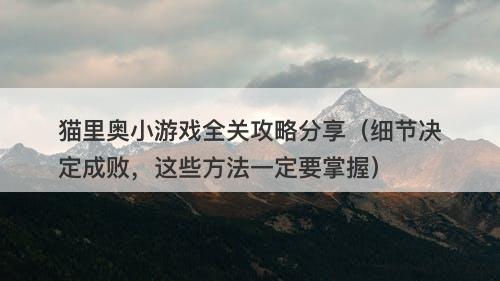 猫里奥小游戏全关攻略分享（细节决定成败，这些方法一定要掌握）