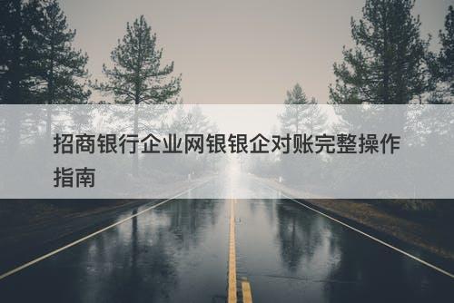 招商银行企业网银银企对账完整操作指南