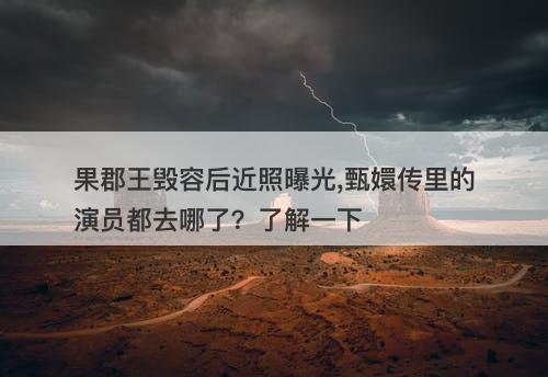 果郡王毁容后近照曝光,甄嬛传里的演员都去哪了？了解一下