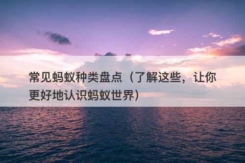 常见蚂蚁种类盘点（了解这些，让你更好地认识蚂蚁世界）