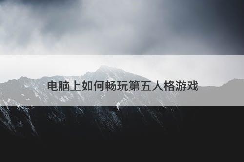 电脑上如何畅玩第五人格游戏