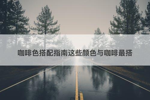咖啡色搭配指南这些颜色与咖啡最搭