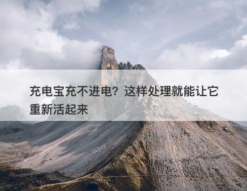 充电宝充不进电？这样处理就能让它重新活起来