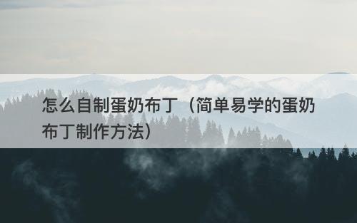 怎么自制蛋奶布丁（简单易学的蛋奶布丁制作方法）