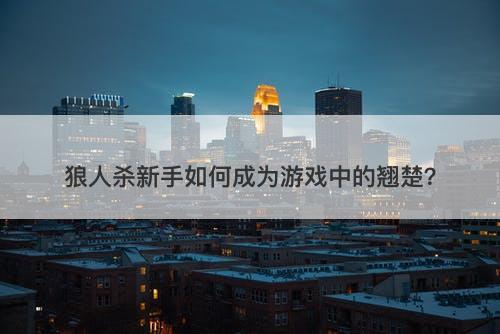 狼人杀新手如何成为游戏中的翘楚？