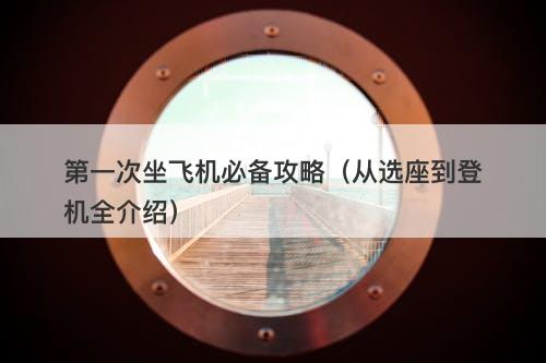 第一次坐飞机必备攻略（从选座到登机全介绍）