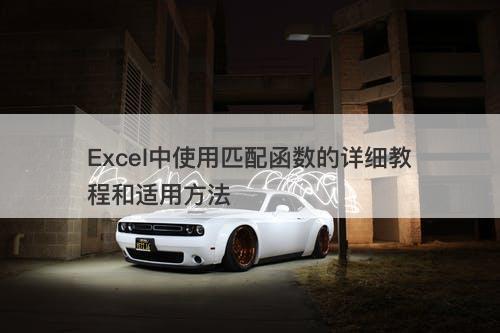 Excel中使用匹配函数的详细教程和适用方法