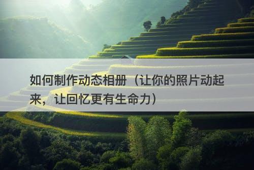 如何制作动态相册（让你的照片动起来，让回忆更有生命力）