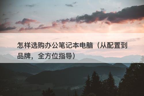 怎样选购办公笔记本电脑（从配置到品牌，全方位指导）
