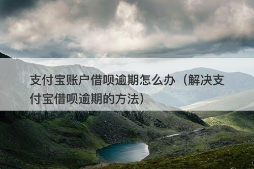 支付宝账户借呗逾期怎么办（解决支付宝借呗逾期的方法）