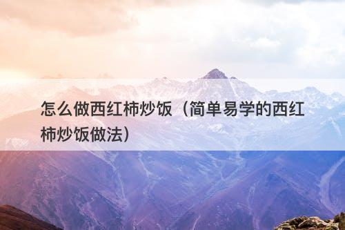 怎么做西红柿炒饭（简单易学的西红柿炒饭做法）