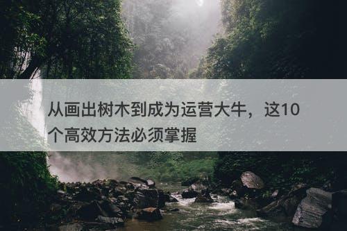 从画出树木到成为运营大牛，这10个高效方法必须掌握