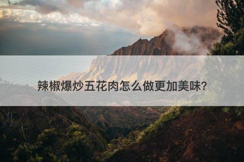 辣椒爆炒五花肉怎么做更加美味？