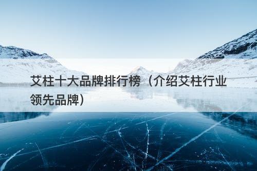 艾柱十大品牌排行榜（介绍艾柱行业领先品牌）