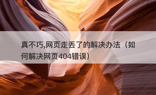 真不巧,网页走丢了的解决办法（如何解决网页404错误）