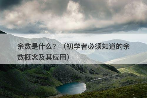 余数是什么？（初学者必须知道的余数概念及其应用）