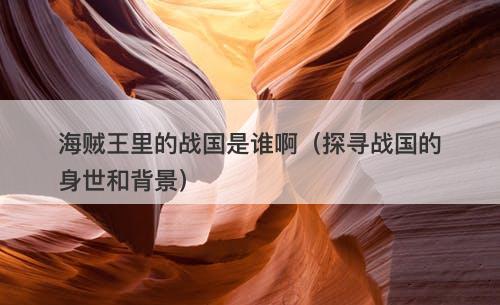 海贼王里的战国是谁啊（探寻战国的身世和背景）