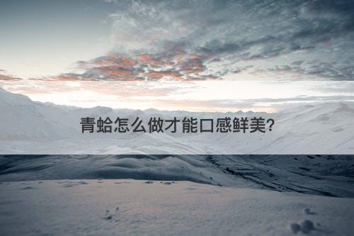 青蛤怎么做才能口感鲜美？