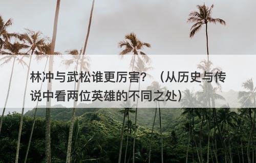 林冲与武松谁更厉害？（从历史与传说中看两位英雄的不同之处）