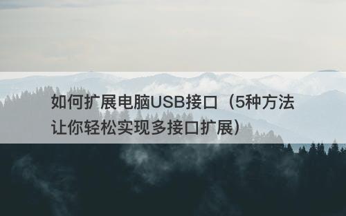 如何扩展电脑USB接口（5种方法让你轻松实现多接口扩展）