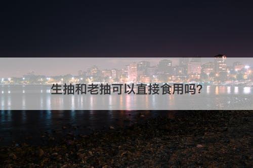 生抽和老抽可以直接食用吗？