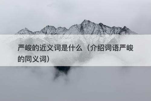 严峻的近义词是什么（介绍词语严峻的同义词）
