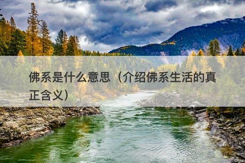 佛系是什么意思（介绍佛系生活的真正含义）