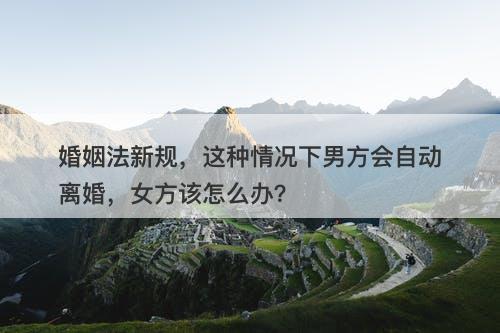 婚姻法新规，这种情况下男方会自动离婚，女方该怎么办？