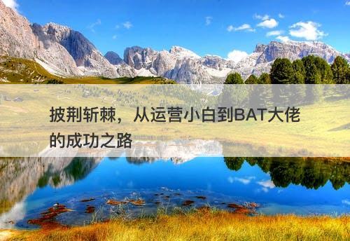 披荆斩棘，从运营小白到BAT大佬的成功之路