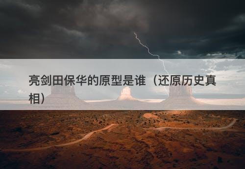 亮剑田保华的原型是谁（还原历史真相）