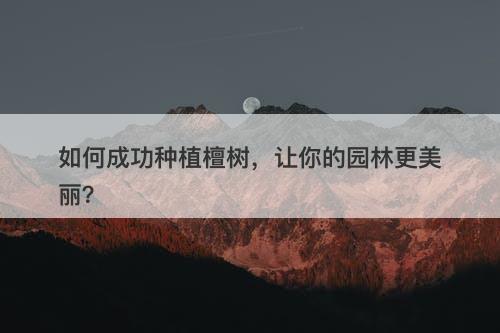 如何成功种植檀树，让你的园林更美丽？
