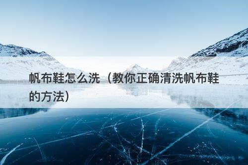帆布鞋怎么洗（教你正确清洗帆布鞋的方法）